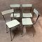 Pale Green Formica Side Chairs, 1950s, Set of 4 5