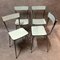 Pale Green Formica Side Chairs, 1950s, Set of 4, Image 5