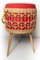 Red and Wicker Basket, 1960s 1
