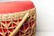 Red and Wicker Basket, 1960s 12