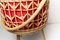 Red and Wicker Basket, 1960s 13