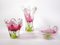 Pink Glass Vase and Bowls by Josef M. Hospodka for Sklarny Chribska, 1960s, Set of 3, Image 1