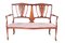 Antikes edwardianisches Mahagoni & Palisander Intarsien Sofa 1