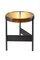 Alwa Two 5600AB Side Table with Amber Top & Black Base by Sebastian Herkner for Pulpo 1