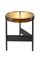 Alwa Two 5600AB Side Table with Amber Top & Black Base by Sebastian Herkner for Pulpo, Image 1