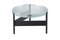 Grande Table d'Appoint Alwa Two 5601TB avec Plateau Transparent et Socle Noir par Sebastian Herkner pour Pulpo 3