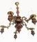 Vintage Barocke Nussholz und Walnuss Deckenlampe im Baroque Stil, 1950er 7