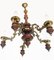 Vintage Baroque Style Lacquered Walnut and Walnut Ceiling Lamp, 1950s 7