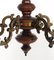 Vintage Barocke Nussholz und Walnuss Deckenlampe im Baroque Stil, 1950er 3