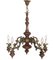 Vintage Baroque Style Lacquered Walnut and Walnut Ceiling Lamp, 1950s 1