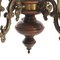 Lámpara de techo estilo barroco vintage de nogal lacado y nogal, años 50, Imagen 6