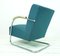 Bauhaus Turquoise Cantilever Armchair from Mücke Melder, 1930s 4