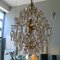 Lámpara de araña Regency italiana dorada con cristal, años 60, Imagen 5