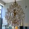 Regency Italian Gilded Chandelier with Crystal Glass, 1960s 5