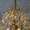 Lámpara de araña Regency italiana dorada con cristal, años 60, Imagen 13
