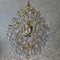 Regency Italian Gilded Chandelier with Crystal Glass, 1960s 1