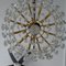 Lámpara de araña Regency italiana dorada con cristal, años 60, Imagen 9