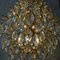 Lámpara de araña Regency italiana dorada con cristal, años 60, Imagen 14