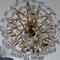 Regency Italian Gilded Chandelier with Crystal Glass, 1960s, Image 8