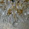 Lámpara de araña Regency italiana dorada con cristal, años 60, Imagen 7