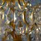 Lampadario Regency dorato con cristallo, Italia, anni '60, Immagine 11