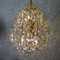 Regency Italian Gilded Chandelier with Crystal Glass, 1960s 2