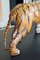 Vintage Hand Painted Leather Wrapped Paper Machete Tiger Sculpture, 1960s 5