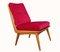 Oxblood Red Lounge Chair by Hans Mitzlaff for Soloform, 1950s 1
