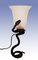 Art Deco Snake Tischlampe aus Schmiedeeisen im Stil von Edgar Brandt, 1940er 2