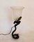 Art Deco Wrought Iron Snake Table Lamp in the Style of Edgar Brandt, 1940s, Image 4