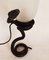 Art Deco Wrought Iron Snake Table Lamp in the Style of Edgar Brandt, 1940s 5