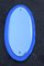 Italian Oval Cobalt Blue Mirror from Veca, 1960s 4
