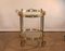 Brass and Glass 2-Tier Bar Cart Trolley in the Style of Maison Baguès, 1950s 2
