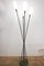 Metal, Brass, and White Opaline Glass Floor Lamp, 1950s, Image 1