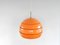 Vintage Orange Metal and Glass Ceiling Lamp, 1970s 3