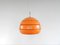 Vintage Orange Metal and Glass Ceiling Lamp, 1970s 1