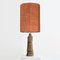 Ceramic Table Lamp with Silk Lampshade by Bernard Rooke, 1960s, Image 7
