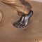 Orologio da tavolo vintage con capelli scuri in bronzo e ferro, Immagine 7