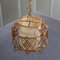 French Rattan Pendant Lamp, 1950s, Image 3