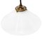 Mid-Century French Opaline Glass and Brass Pendant Lamp 2