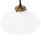 Mid-Century French Opaline Glass and Brass Pendant Lamp, Image 2