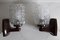 Vintage Brown Plastic and Clear Glass Sconces, 1970s, Set of 2 1