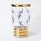Vintage Belgian Glass Vase with Swallows from Laeken, Image 1