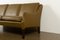 Vintage Danish Olive Green Leather Sofa, 1960s 10