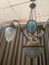 Lampada da soffitto Art Nouveau in metallo, bronzo e vetro inciso, Immagine 5