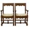 Mid-Century Spanish Colonial Style Chestnut Twisted Columns Armchairs, 1960s, Set of 2 1