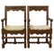 Mid-Century Spanish Colonial Style Chestnut Twisted Columns Armchairs, 1960s, Set of 2, Image 1