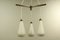Lámpara colgante en cascada danesa vintage de teca, años 60, Imagen 7