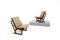 Mid-Century Teak and Fabric Lounge Chairs, 1950s, Set of 2 13