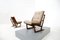 Mid-Century Teak and Fabric Lounge Chairs, 1950s, Set of 2 6